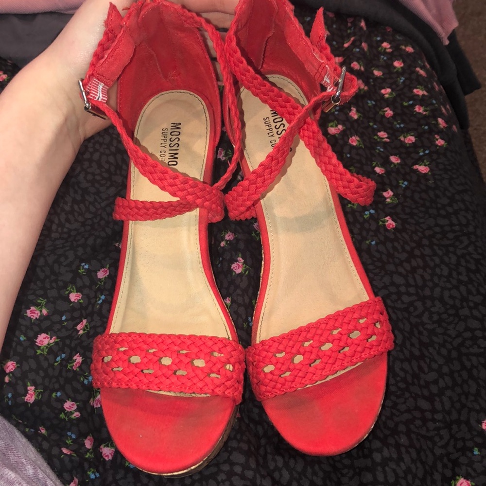 Mossimo Red Strappy platform sandals